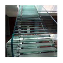 Good quality safety anti slip low iron toughened laminated glass staircase  floor